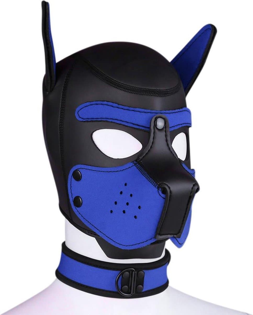Banoch - Lindo Perrito Azul Neoprene - hondenmasker puppy play blauw neopreen — afbeelding 1