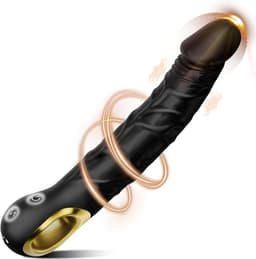 DOWO® - Luxe Realistische Vibrator - 10 Standen - Vibrators voor vrouwen - Waterproof & USB Oplaadbaar - Siliconen Dildo voor Vrouwen & Mannen - vibrator - Sex toys - Zwart - L(22cm) — thumbnail 1