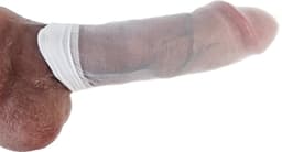 BamBella® - Erotische Heren Penis ondergoed panty kant stof wit hoes sleeve — thumbnail 1