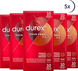 Durex Condooms Thin Feel XL 10st x 5 — thumbnail 1