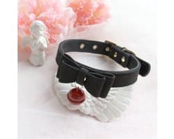 *** Bibbi`s Choker met Belletje - Bondage Ketting - Rollespel - Kinky Bdsm - Halsband - van Heble® ***