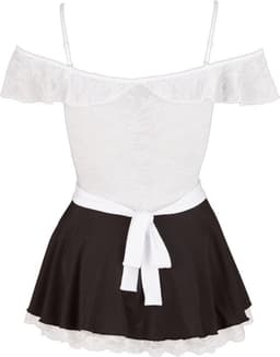 Cottelli Collection – Realistische Dienstmeisje Outfit voor Erotische Rollenspelen Licht Ontbloot met Verstelbare Bandjes – Maat S – Wit — thumbnail 5