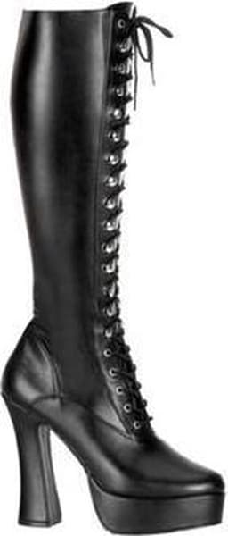 Pleaser - ELECTRA-2023 Kniehoge laarzen - US 9 - 39 Shoes - Zwart — thumbnail 1
