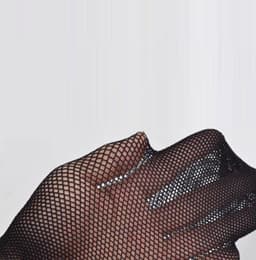 Panty - Netpanty - Mini visnet - Gaten - Sexy lingerie - Erotische Kousen - Zwart — thumbnail 3