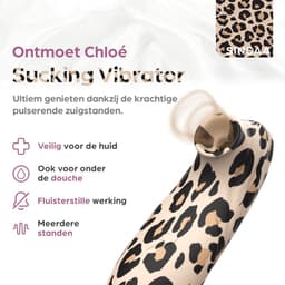 Sinsaa - Vibrators voor vrouwen - Special edition - Clitoris Stimulator - 10 Zuigfunctie snelheden - Inclusief toy cleaner - Panterprint — thumbnail 2