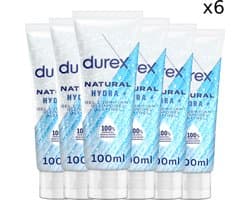 Durex Glijmiddel Natural - Hydraterend - 100% natuurlijk - 100ml x6