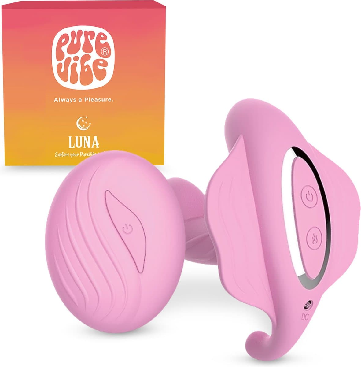 PureVibe® Luna - Clitoris Stimulator & G-spot vibrators voor vrouwen - Remote vibrator met afstandsbediening - Roze — afbeelding 1