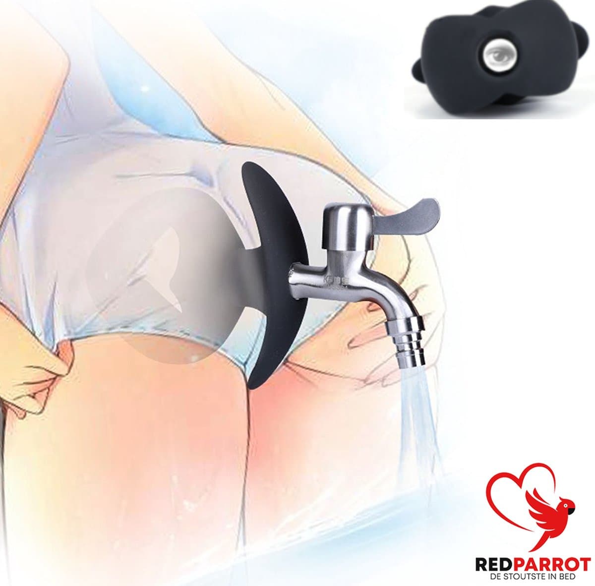 Anaal Plug XXL - Klysma Buttplug met Kraantje - Hol Design - Prostaat Stimulator — afbeelding 1
