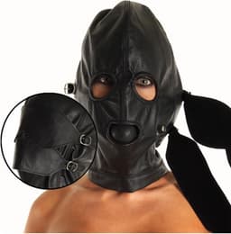 Bondage play - Hoofdmasker met afneembaar mondknevel — thumbnail 4
