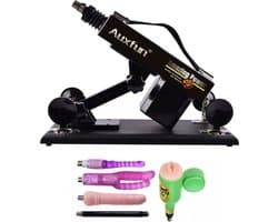 Pakket René Auxfun Basic Seksmachine Met 5 opzetstukken