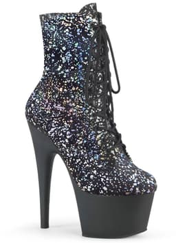 Pleaser - ADORE-1020SPLAT Plateau Laarzen, Paaldans schoenen - Paaldans schoenen - 35 Shoes - Zwart — thumbnail 1