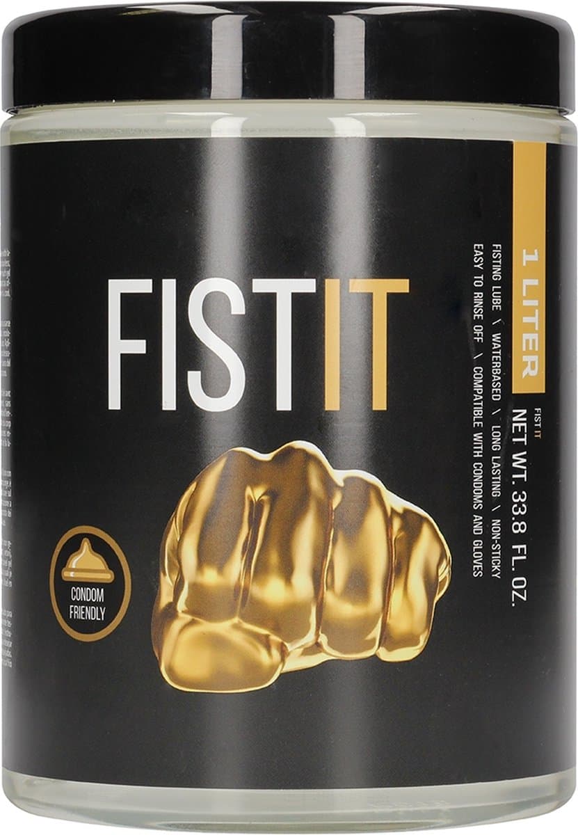 Fist It Jar Glijmiddel op Waterbasis in Handige Emmer - 1000ml — afbeelding 1