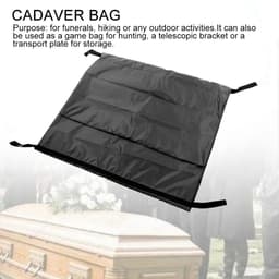 aladdien - Black Emergency Cadaver - Transport Stretcher voor Honden - 210D Waterdicht - Body Bag Stretcher Combo - Geschikt voor Begrafenis en Ziek... — thumbnail 3
