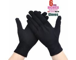 Katoenen Handschoen - Handschoenen - Gezondheidszorg - Ziekenhuis - Beauty Center, Kapper en Salon Spa Tattoo - Jewelry - Gloves Cotton - Jewelry Glove - ZWART Maat M/L 6Stuks/3Pairs      M/L    ………..    SQGTR