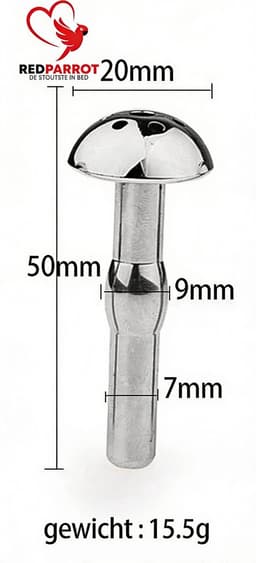 RVS Penis Plug - Urethrale Dilator - Hol - Medical Play Accessoire — thumbnail 3