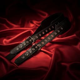 DOWO® - Body Bondage - Handboeien - Kleding Accessoires - Sexy Lingerie - Erotiek Riem - SM BDSM - PU Leer- Harnas Vrouwen - Handboeien - Sextoys voor vrouwen - Zwart — thumbnail 5