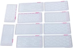 Dailygoods- Punching Cards Set - 10 Stuks - Professionele Plastic Kaarten - Voor Silver Reed Breimachine - Gebruiksvriendelijk - 10 Patronen - Breipatroonkaarten — thumbnail 1