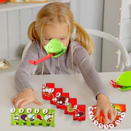 Kikkertaalspel - Tongspel - Feestjes en thuis - Interactief duelspel - 21 cm - Meerkleurig — thumbnail 3