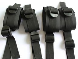 Zeloria Bondage Restraint Set – Verstelbare Hand- en Enkelboeien Voor Bed – BDSM Starter Set – Zwart — thumbnail 2