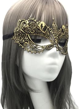 Lace masquerade mask voor mannen en vrouwen, sexy half gezicht masker voor Halloween, carnaval, feest en bal evenementen — thumbnail 3