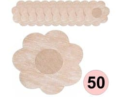 Fako Bijoux - 50 Tepelstickers - Tepelbedekker - Tepelplakkers - Tepel Stickers - Nipple Covers - Tepel BH - Bloem - 25 Paar - 50 Stuks