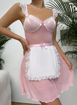 Erotische pyjama dienstmeisje - Rollenspel nachtkleding - Cosplay — thumbnail 4