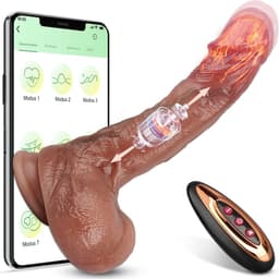 Stuwende Realistische Dildo - Verwarmende Dildo's voor Clitoraal G-spot Anaal - Seksspeeltjes couples Mannen & Vrouwen - Afstandsbediening Vibrator Speelgoed met 9 Stuwende & Vibrerende Modus Sex Toys for Vrouwen Sex Speeltjes — thumbnail 1