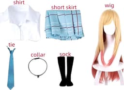 Luxe 6-delige cosplay schoolmeisje - Inclusief pruik - Anime rollenspel - BDSM — thumbnail 3