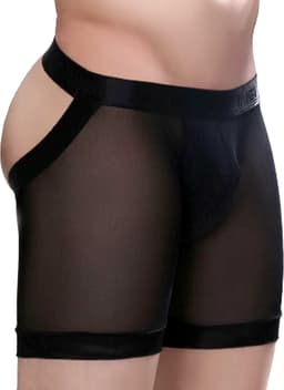 Transparante Mesh Heren Boxershort - Open Billen - Lingerie - Ondergoed — thumbnail 1