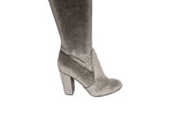 SERGIO TODZI-HOGE OVER THE KNEE LAARS-GREY-SOFTVELVET-HAK 10CM-37