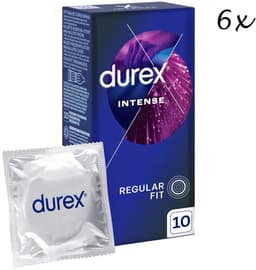 Durex Condooms – Intense Orgasm - 60 Stuks (6 x 10st) – Met Ribbels Voor Extra Stimulatie - Discreet en Stevig Verpakt — thumbnail 1