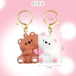 Koppelsleutelhanger - Berenhangers voor partner - Jubileum cadeau - Meerkleurig - Liefdessymbool — thumbnail 2