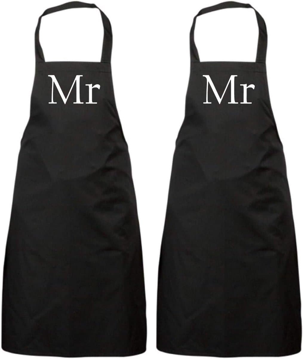 Schort Set voor Mr & Mr - Leuk Cadeau voor Koppels, Huwelijk of Jubileum — afbeelding 1
