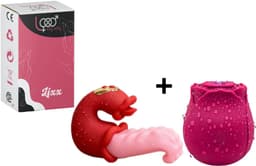 Roos Vibrator 10 standen waterproof clitoris zuigend rosé vibrator speeltjes voor vrouwen Adorime Sucking Vibrator Clitoral Suction Clot Clitoris Clit Sucker Nipple Stimulator Sex Toys Red Rose Vibrator for Women Sex — thumbnail 1