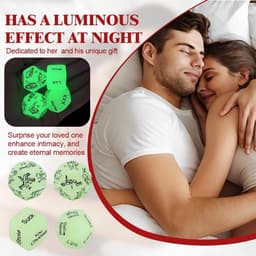 Oneay Seksspel voor volwassen stellen, 4-delige set, nachtthema, dobbelstenen met een diameter van 18-25 mm, sexy liefdespelletjes. — thumbnail 2
