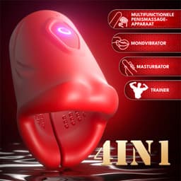 JustFun Masturbator met App Control - 9 Vibratiestanden - Sex Toys voor Mannen - Pocket Pussy - Zwart / Rood — thumbnail 3