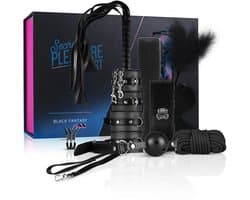 Secret Pleasure Chest - Black Fantasy - SM - BDSM - Set - Sex Toys voor Mannen en Vrouwen - Erotische Cadeauset - Zwart