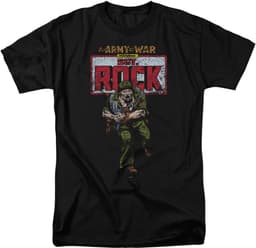 T-shirt met Leger Thematiek en Stripboek Motief voor Heren — thumbnail 1