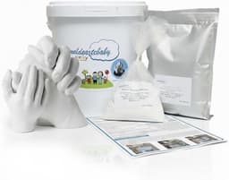Handen Sculptuur Set - Liefdesbeeld - Romantisch Cadeau - Inclusief Houten Sokkel - 20 x 18 cm — thumbnail 3