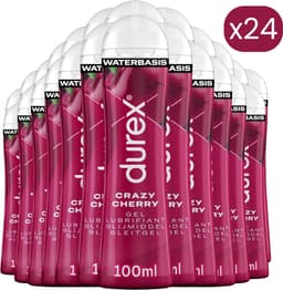 Durex - Crazy Cherry - Glijmiddel - 100 ml - Voordeelverpakking - 24 stuks — thumbnail 1