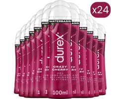 Durex - Crazy Cherry - Glijmiddel - 100 ml - Voordeelverpakking - 24 stuks