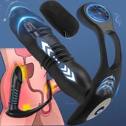 Vitdipy - Prostaat Stimulator voor Mannen - Met Penisringen - 10 Vibratie Standen - Afstandsbediening - Anaal Vibrator - Zwart — thumbnail 1