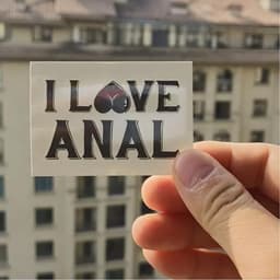 Erotische Tijdelijke Tattoo I LOVE ANAL – Sexy Neptattoo Volwassenen – Plak Tattoos voor BDSM & Rollenspellen — thumbnail 3