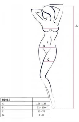 PASSION WOMAN BODYSTOCKINGS | Passion Woman Bs085 Bodystocking - White One Size — thumbnail 4