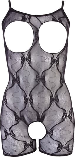 Mandy Mystery Lingerie – Romper Catsuit met Open Borsten en Kruis voor Gemakkelijk Toegang – Maat L/XL – Zwart — thumbnail 3