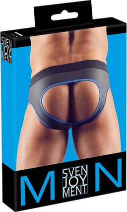 Svenjoyment Underwear Slip Met Open Achterkant - Zwart/Blauw — thumbnail 5