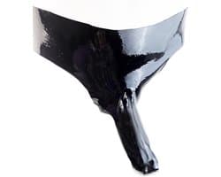 BamBella® - 100% LATEX string heren - Maat S/M -BDSM SM sexy glans ondergoed Zwart voor mannen