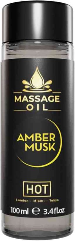 Hot - Amber & musk 100ml Massage olie - Transparant — thumbnail 4