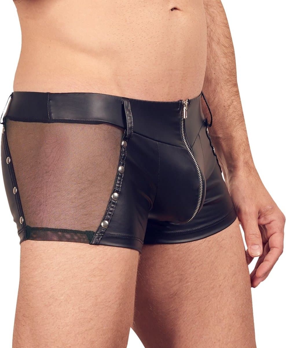Wetlook Shorts met Studs en Inzetstukken — afbeelding 1