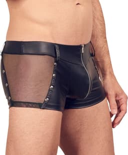 Wetlook Shorts met Studs en Inzetstukken — thumbnail 1